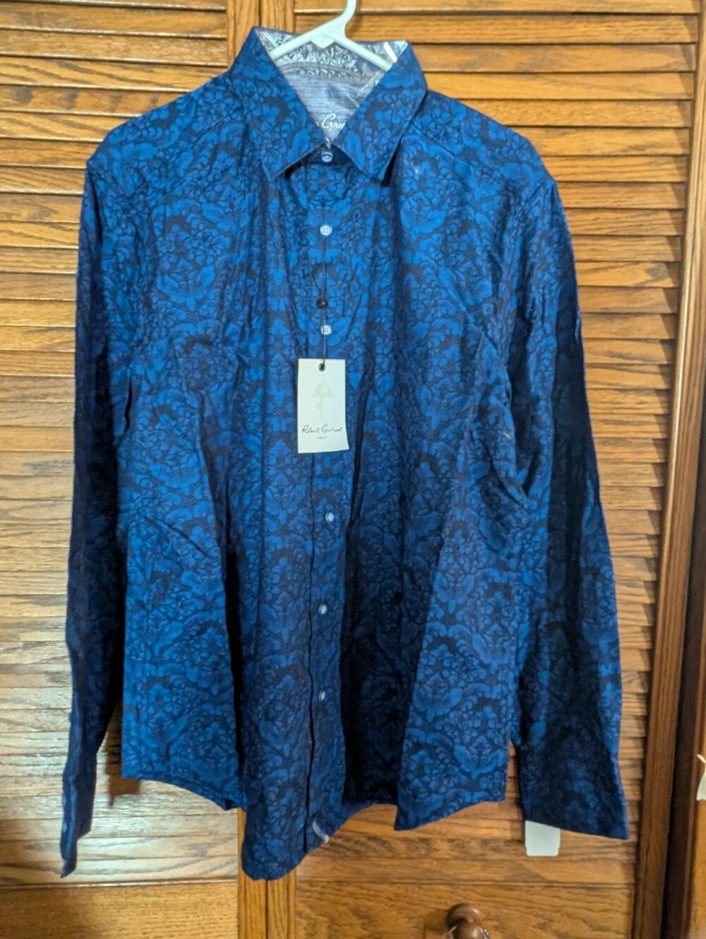 Robert Graham NWT Bayview Long Sleeve Woven Shirt Mens Size Large Blue Floral